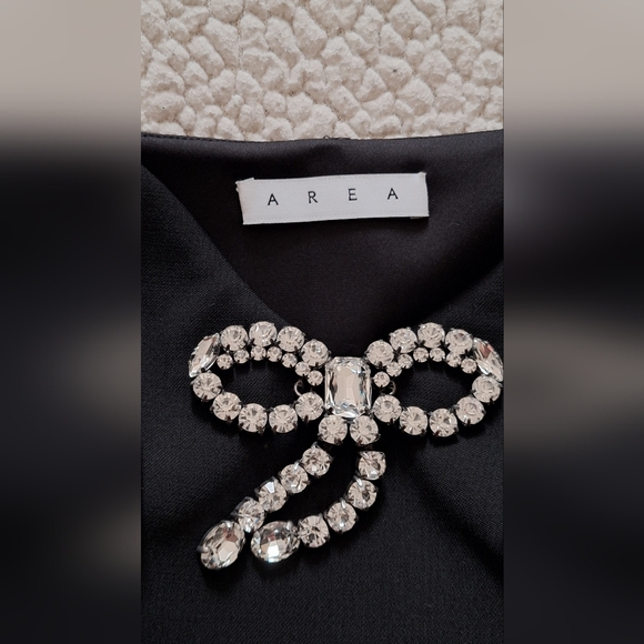 AREA Crystal Embellished Spike Sleeveless Mini Dress In Black US 10 Org $1,495 - Picture 9 of 16